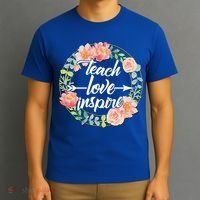 Teach Love Inspire Flower Wreath T-Shirt thumb 3