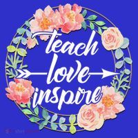 Teach Love Inspire Flower Wreath Mousepad thumb 1