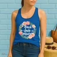 Teach Love Inspire Flower Wreath Women's Tank Top thumb 2