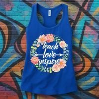 Teach Love Inspire Flower Wreath Women's Tank Top thumb 3