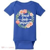 Teach Love Inspire Flower Wreath Baby Bodysuit thumb 0