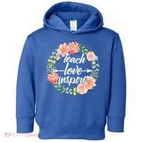 Teach Love Inspire Flower Wreath Toddler Hoodie thumb 0