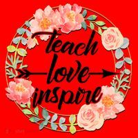 Teach Love Inspire Flower Wreath Santa Hat thumb 1