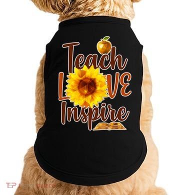 Teach Love Inspire Golden Sunflower Doggie Tank