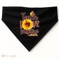 Teach Love Inspire Golden Sunflower USA-Made Doggie Bandana thumb 0