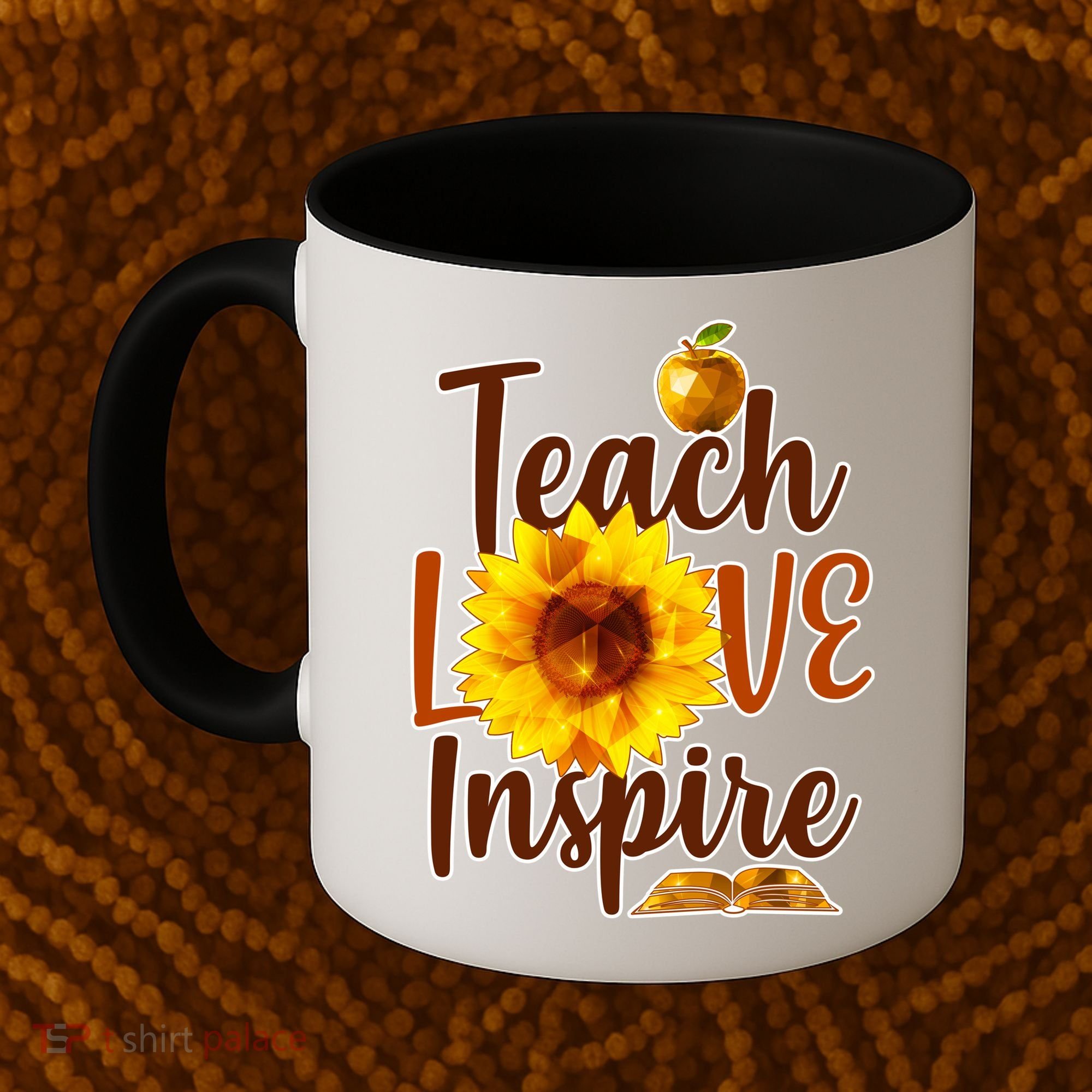 Teach Love Inspire Golden Sunflower Coffee Mug