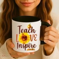 Teach Love Inspire Golden Sunflower Coffee Mug thumb 3