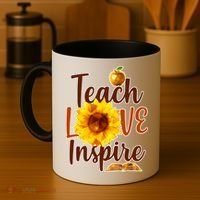 Teach Love Inspire Golden Sunflower Coffee Mug thumb 4