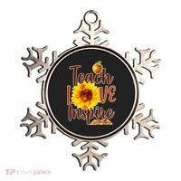 Teach Love Inspire Golden Sunflower Ornament thumb 0
