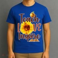 Teach Love Inspire Golden Sunflower T-Shirt thumb 3
