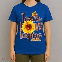 Teach Love Inspire Golden Sunflower T-Shirt thumb 4