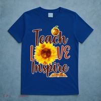 Teach Love Inspire Golden Sunflower T-Shirt thumb 5