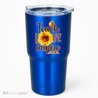 Teach Love Inspire Golden Sunflower Tumbler thumb 0