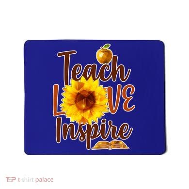 Teach Love Inspire Golden Sunflower Mousepad