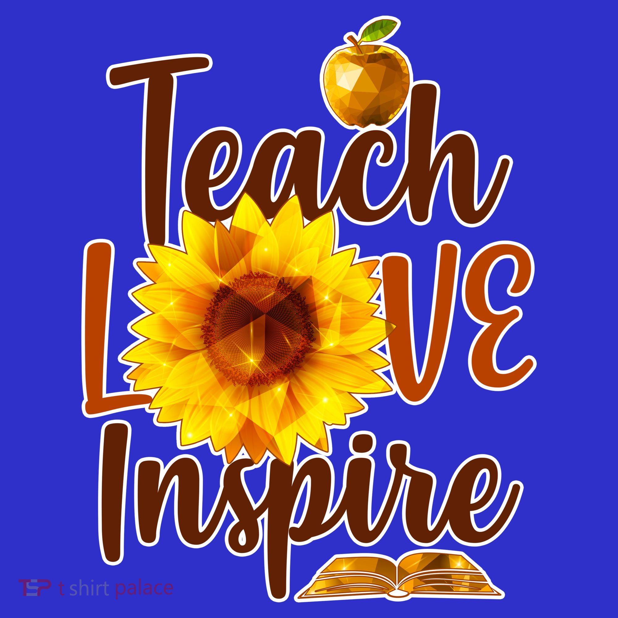 Teach Love Inspire Golden Sunflower Mousepad