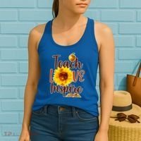 Teach Love Inspire Golden Sunflower Women's Tank Top thumb 2