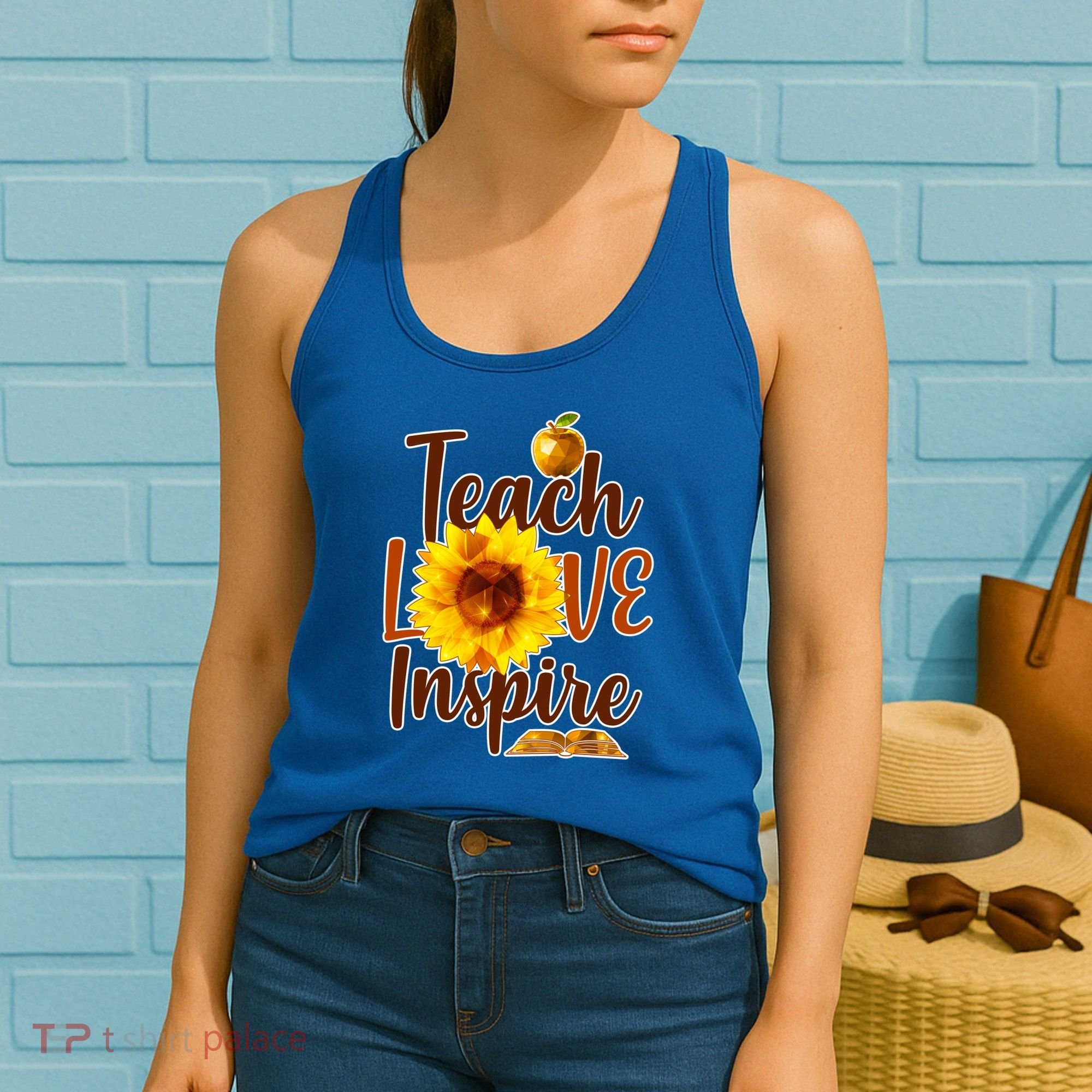 Teach Love Inspire Golden Sunflower Women's Tank Top