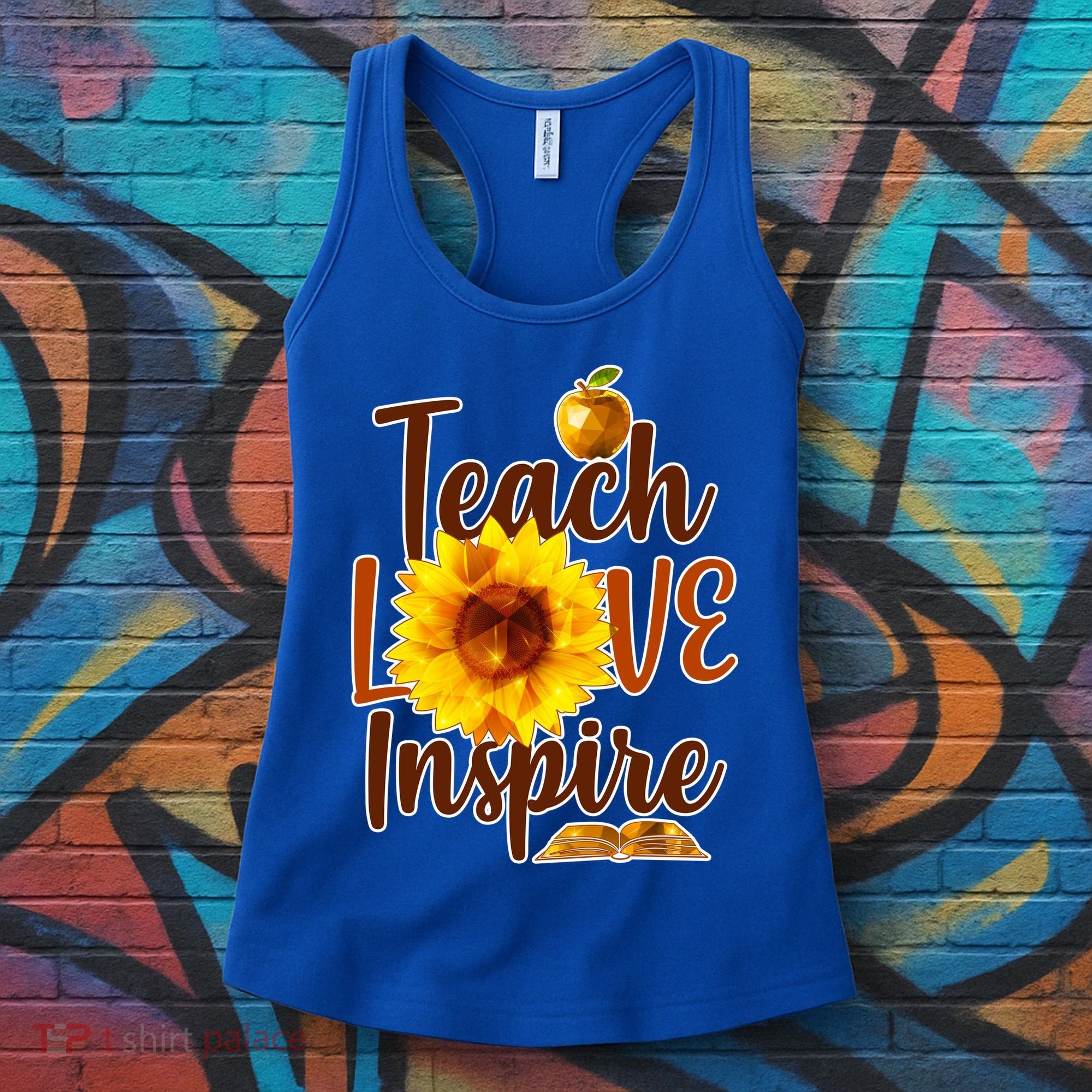 Teach Love Inspire Golden Sunflower Women's Tank Top