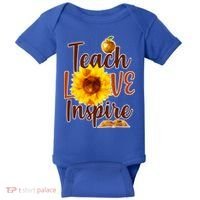 Teach Love Inspire Golden Sunflower Baby Bodysuit thumb 0