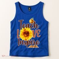 Teach Love Inspire Golden Sunflower Tank Top thumb 2