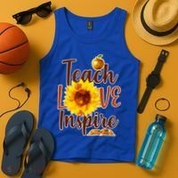 Teach Love Inspire Golden Sunflower Tank Top thumb 4