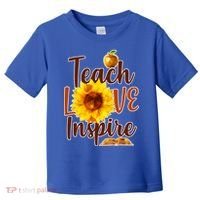 Teach Love Inspire Golden Sunflower Toddler T-Shirt thumb 0