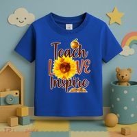 Teach Love Inspire Golden Sunflower Toddler T-Shirt thumb 3