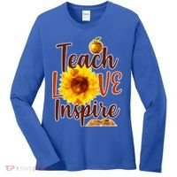 Teach Love Inspire Golden Sunflower Women's Long Sleeve Shirt thumb 0