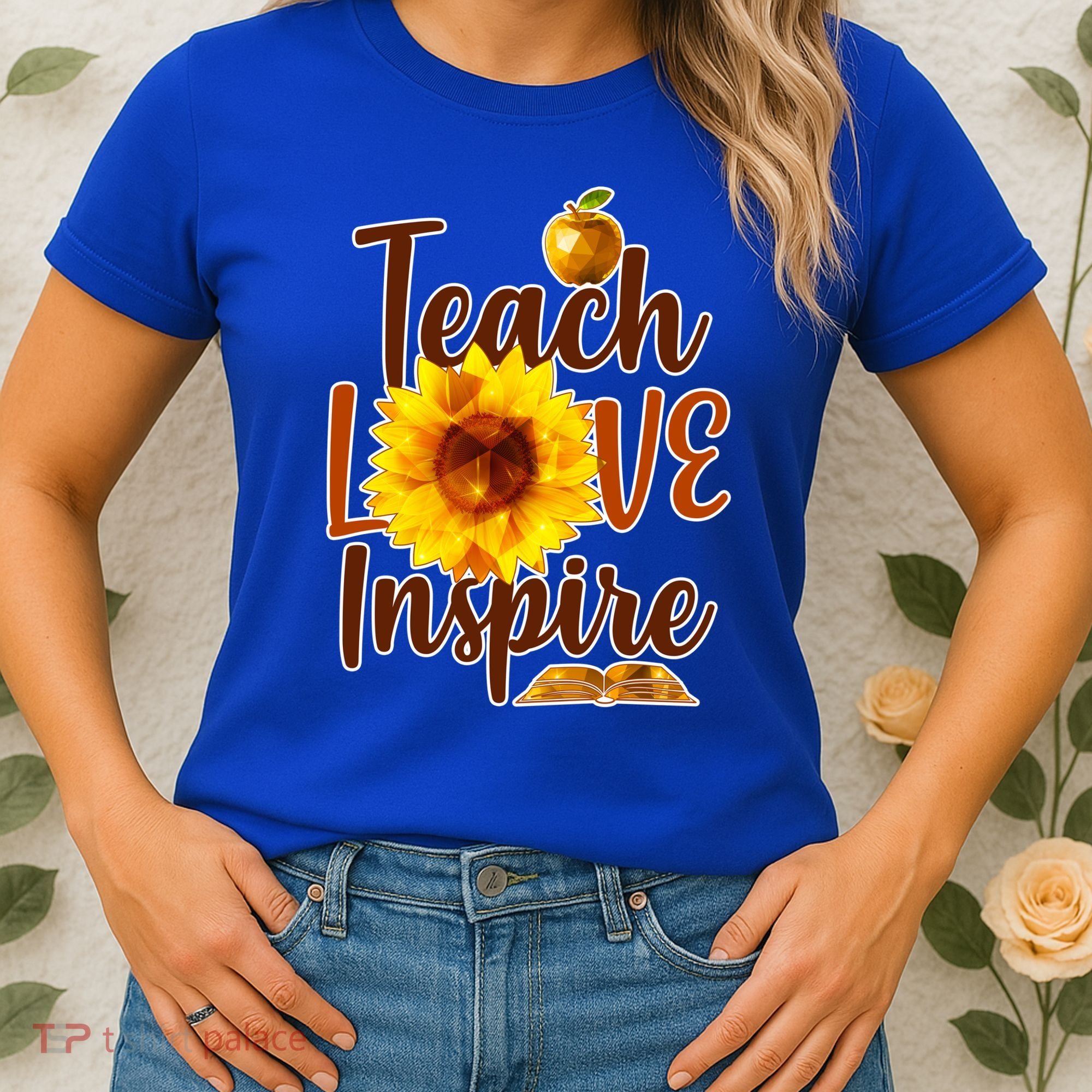 Teach Love Inspire Golden Sunflower Women's T-Shirt