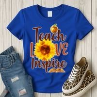 Teach Love Inspire Golden Sunflower Women's T-Shirt thumb 3