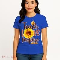 Teach Love Inspire Golden Sunflower Women's T-Shirt thumb 4