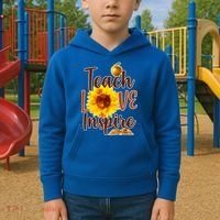 Teach Love Inspire Golden Sunflower Kids Hoodie thumb 2