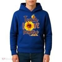 Teach Love Inspire Golden Sunflower Kids Hoodie thumb 4