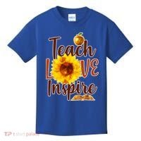 Teach Love Inspire Golden Sunflower Kids T-Shirt thumb 0