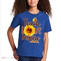 Teach Love Inspire Golden Sunflower Kids T-Shirt thumb 2