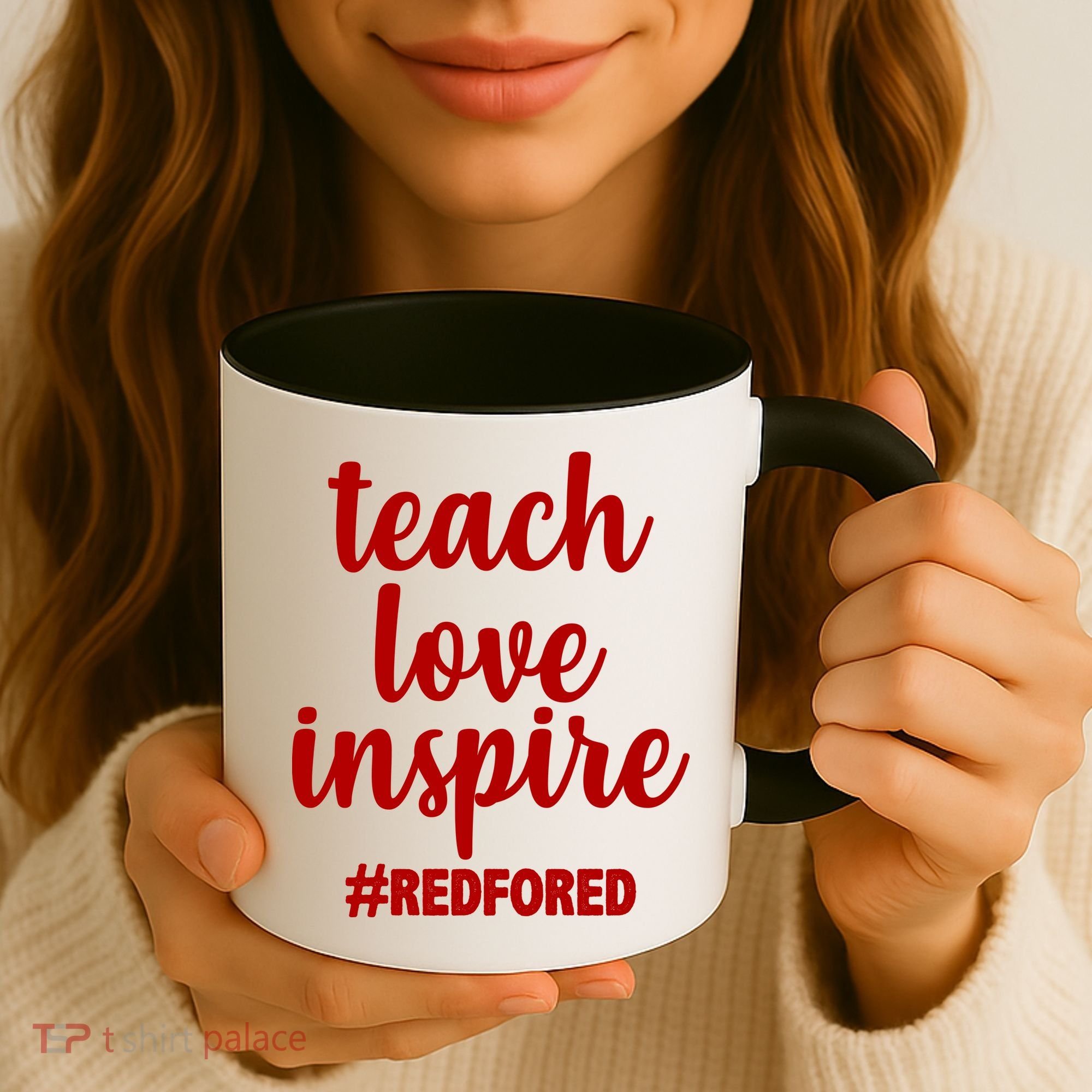 Teach Love Inspire Red For Ed Coffee Mug