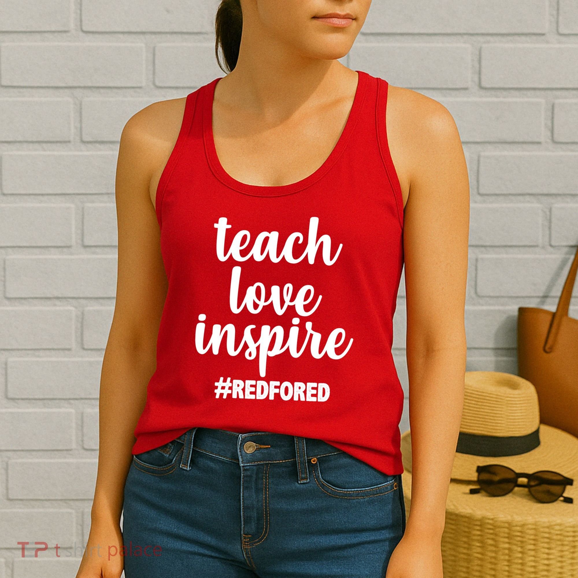 Teach Love Inspire Red For Ed Women's Tank Top