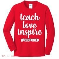 Teach Love Inspire Red For Ed Kids Long Sleeve Shirt thumb 0