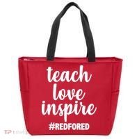 Teach Love Inspire Red For Ed Tote Bag thumb 0