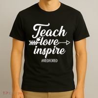 Teach Love Inspire Red For Ed1 T-Shirt thumb 3