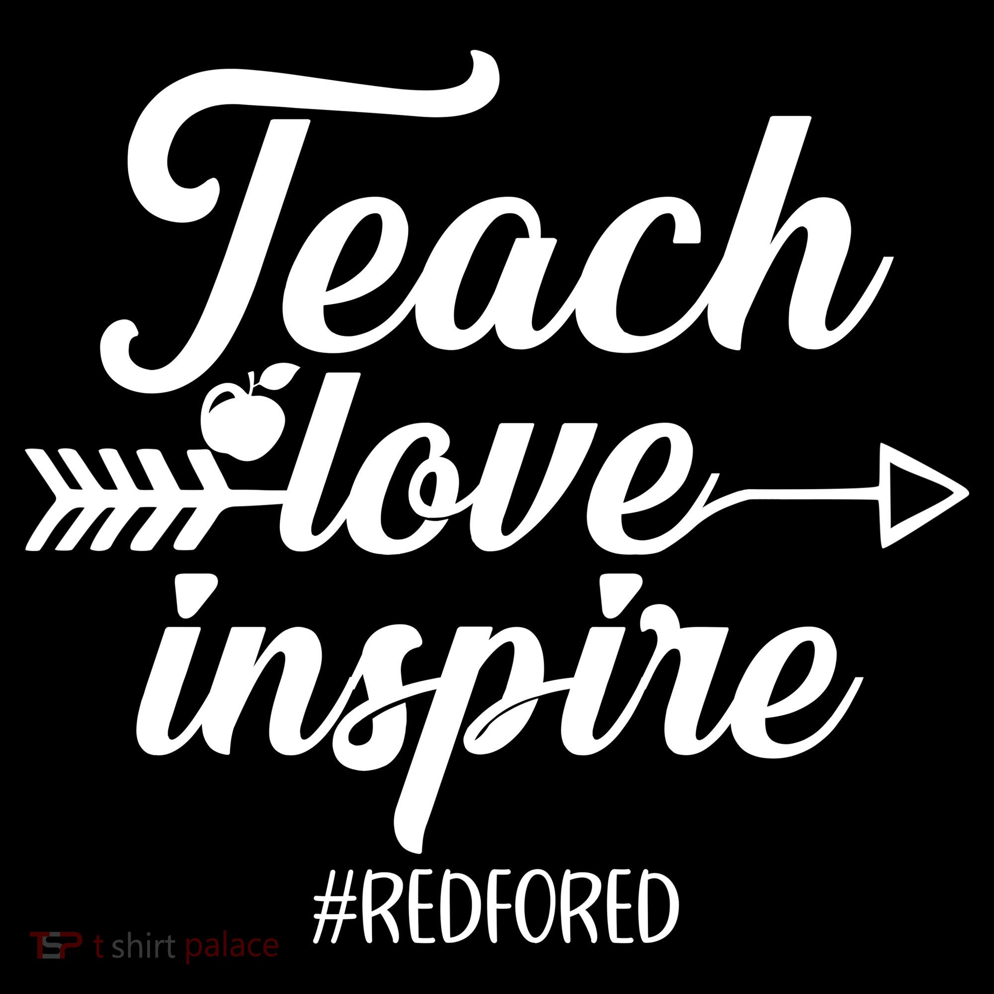 Teach Love Inspire Red For Ed1 Women's Hoodie