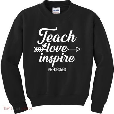 Teach Love Inspire Red For Ed1 Kids Sweatshirt