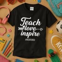 Teach Love Inspire Red For Ed1 Kids T-Shirt thumb 3