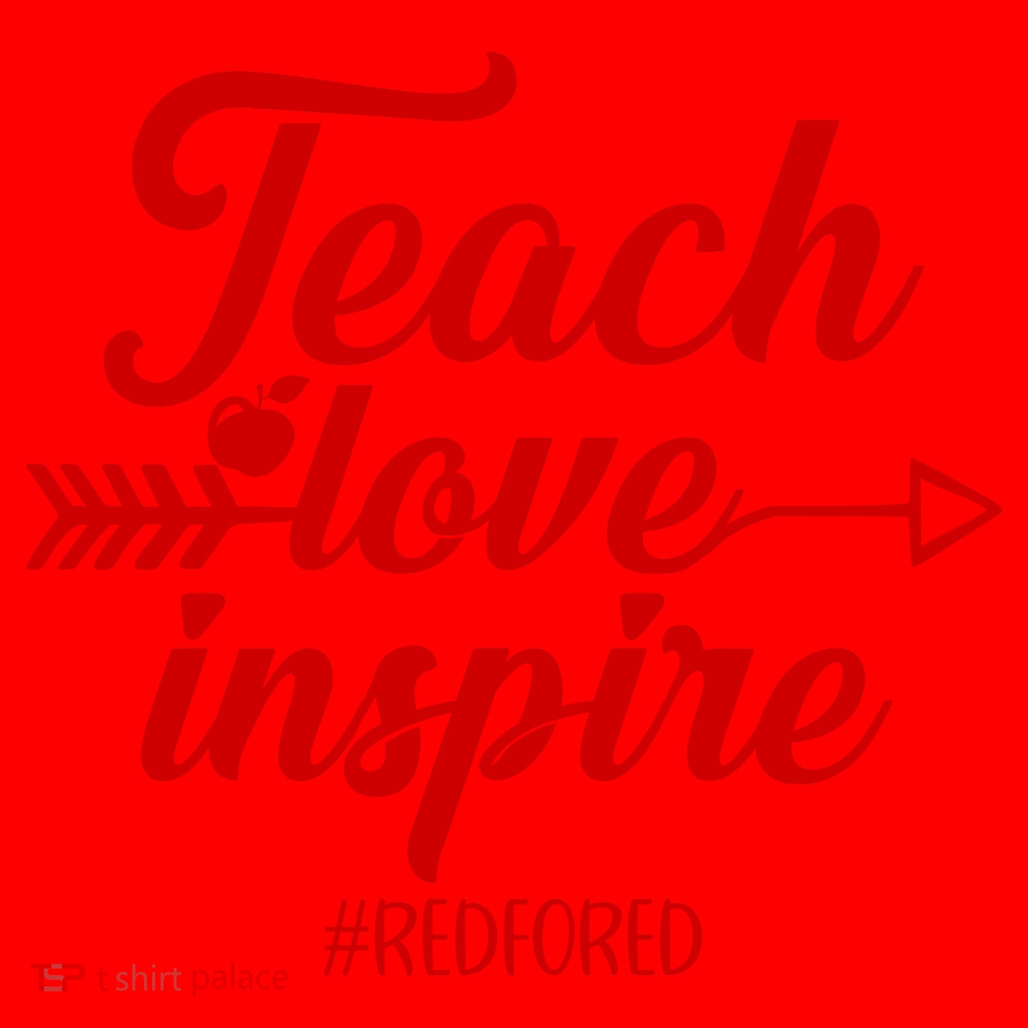 Teach Love Inspire Red For Ed1 Santa Hat