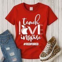Teach Love Inspire #REDFORED Women's T-Shirt thumb 3