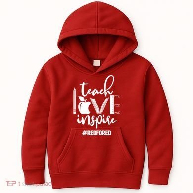 Teach Love Inspire #REDFORED Kids Hoodie
