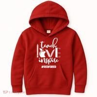 Teach Love Inspire #REDFORED Kids Hoodie thumb 0