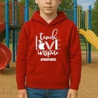 Teach Love Inspire #REDFORED Kids Hoodie thumb 2