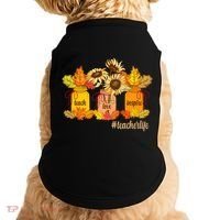 Teach Love Inspire Teacher Life Autumn season Doggie Tank thumb 0