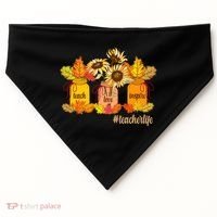 Teach Love Inspire Teacher Life Autumn season USA-Made Doggie Bandana thumb 0